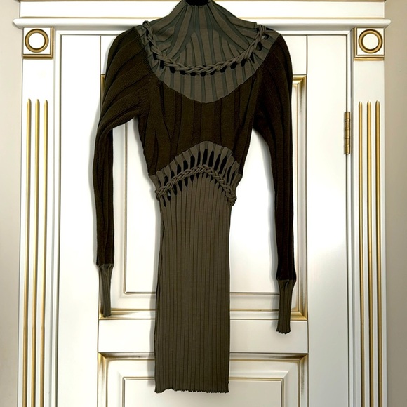 Dion Lee Ribbed Braided Mini Dress Size OS - Picture 1 of 3